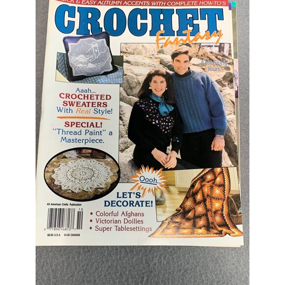 Vintage Crochet Fantasy Magazine Lot - 6 Issues - Patterns & Projects From The ' - Picture 5 of 7